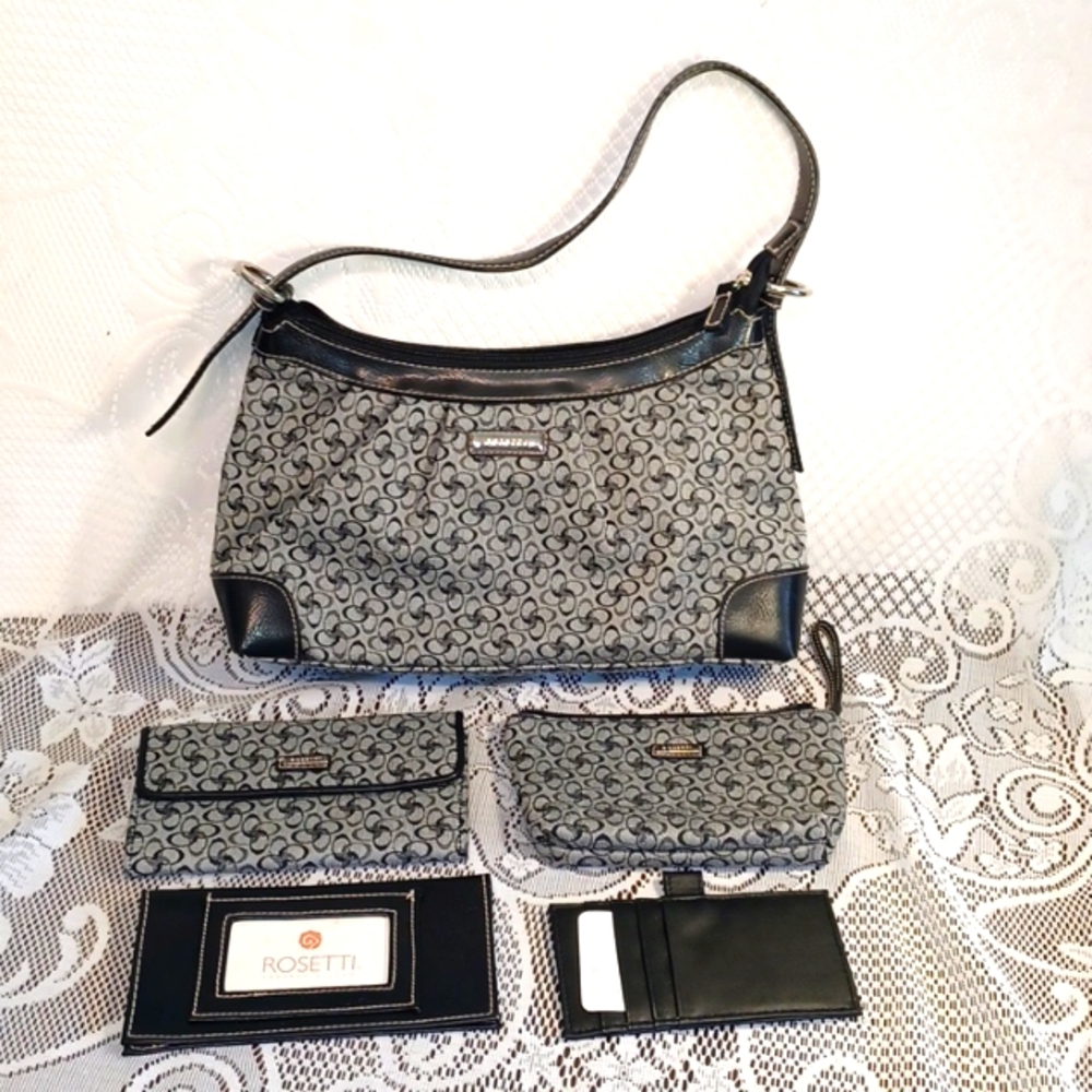 NEW! 5 pc Rosetti Purse wallets makeup bag card holder
